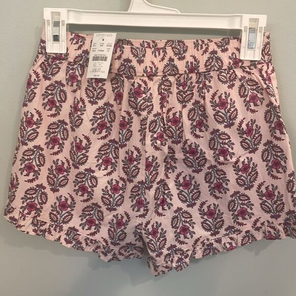 Crewcuts Pink Floral Print Pull On Shorts size 12 - Picture 3 of 4